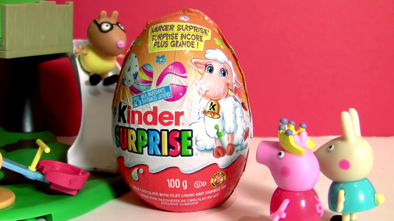Peppa Pig & R playing in the Park on Giant Egg SurprisePlay doh Peppa