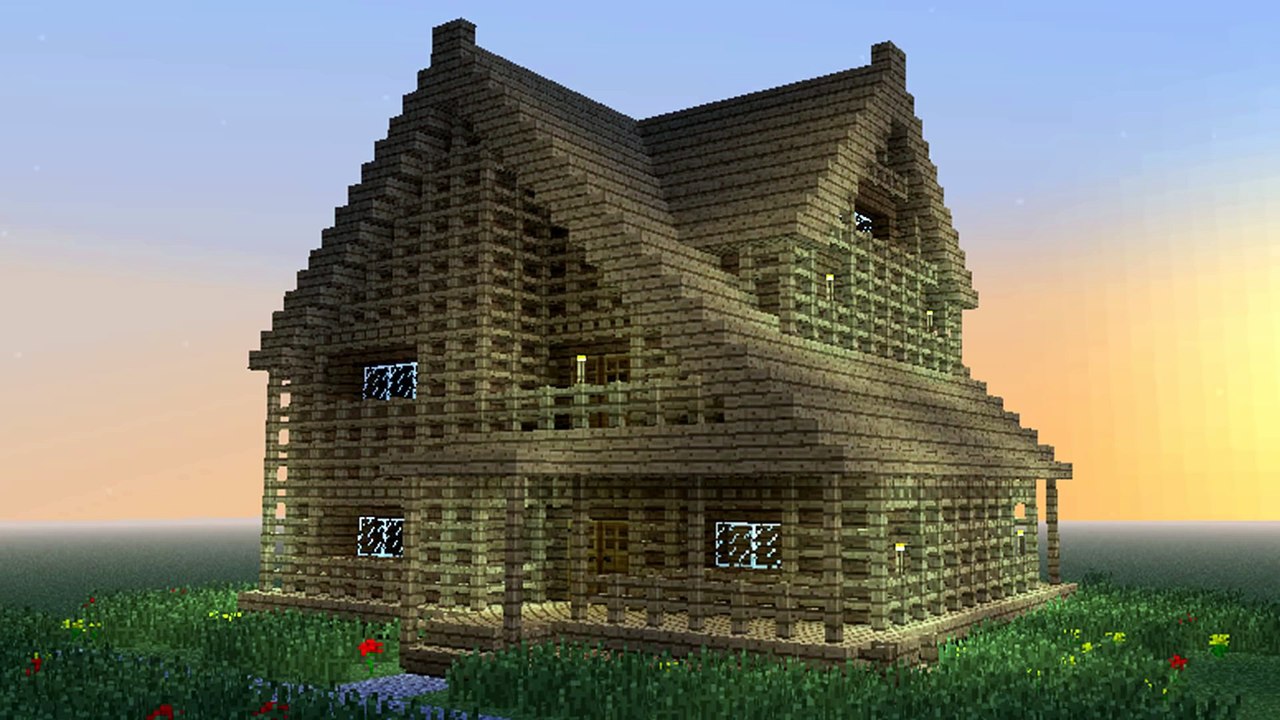 Minecraft How To Build Big Wooden House - Video Dailymotion