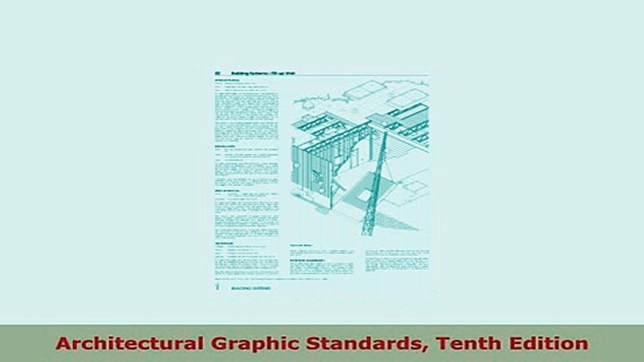 PDF Architectural Graphic Standards Tenth Edition Download Full Ebook