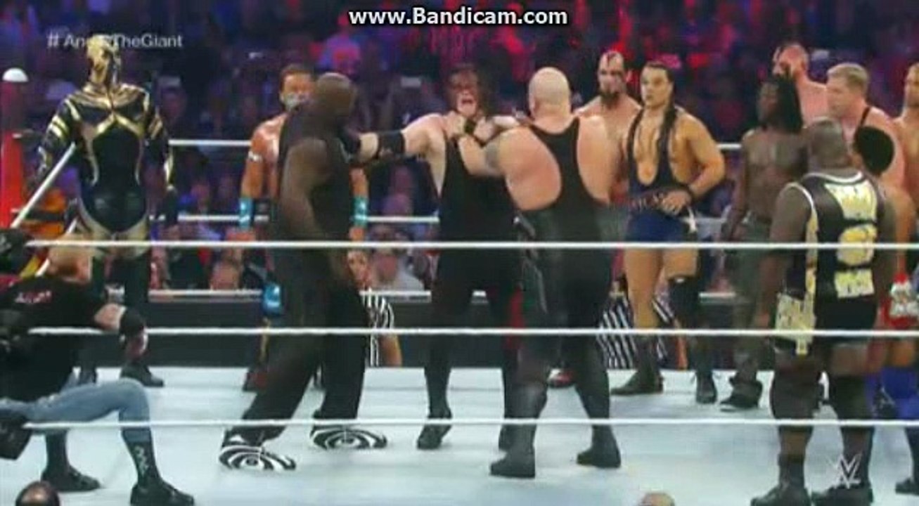 Wrestlemania 32 Shaquile O'neal and Big Show double chokeslam to Kane video Dailymotion