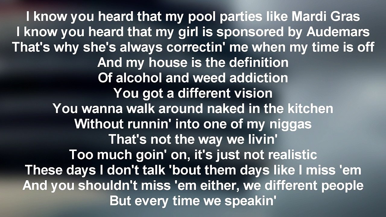 Drake U With Me (Lyrics Only) Vidéo Dailymotion