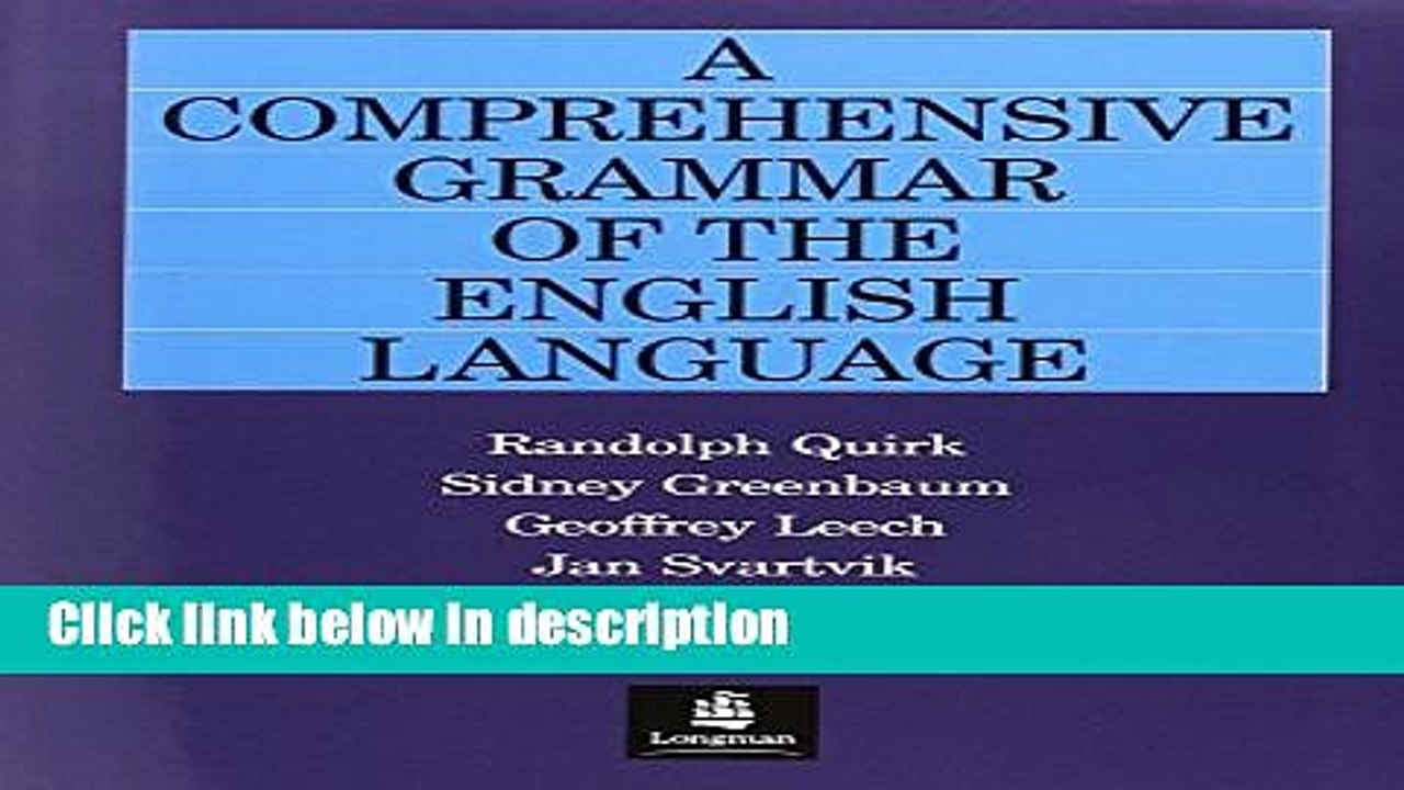 a comprehensive grammar of the english language VDOCUMENT