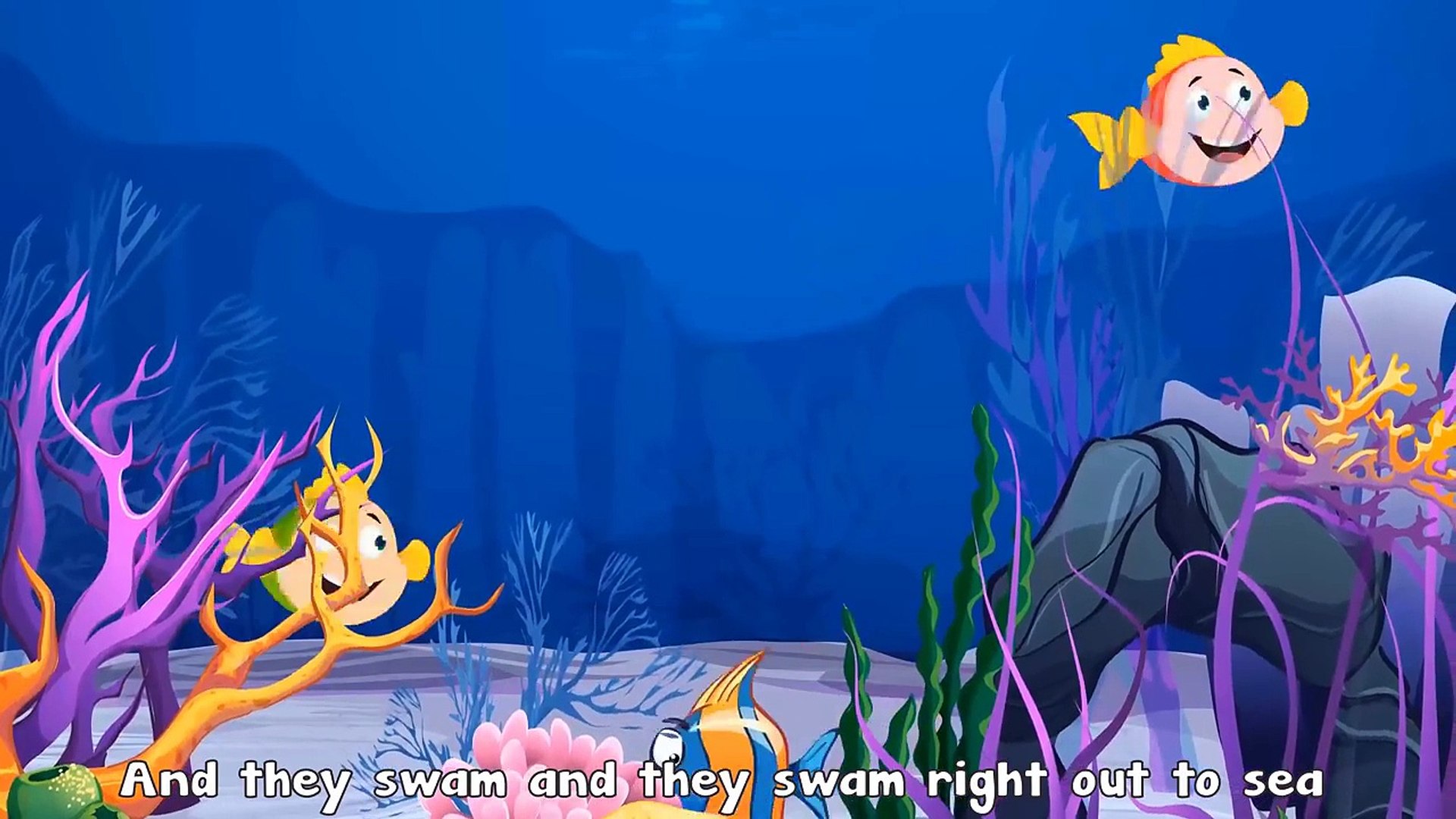 And They Swam And They Swam All Over The Dam Three Little Fishies - Dailymotion Video