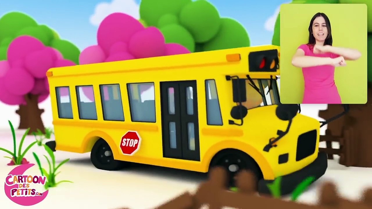 Nursery Rhymes Hand Motions Wheels on the Bus Children's Motion Songs Activities for Kids
