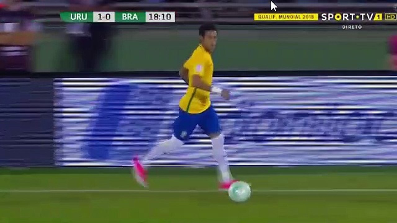 Paulinho Goal HD Uruguay 11 Brazil (23.03.2017) World Cup CONMEBOL