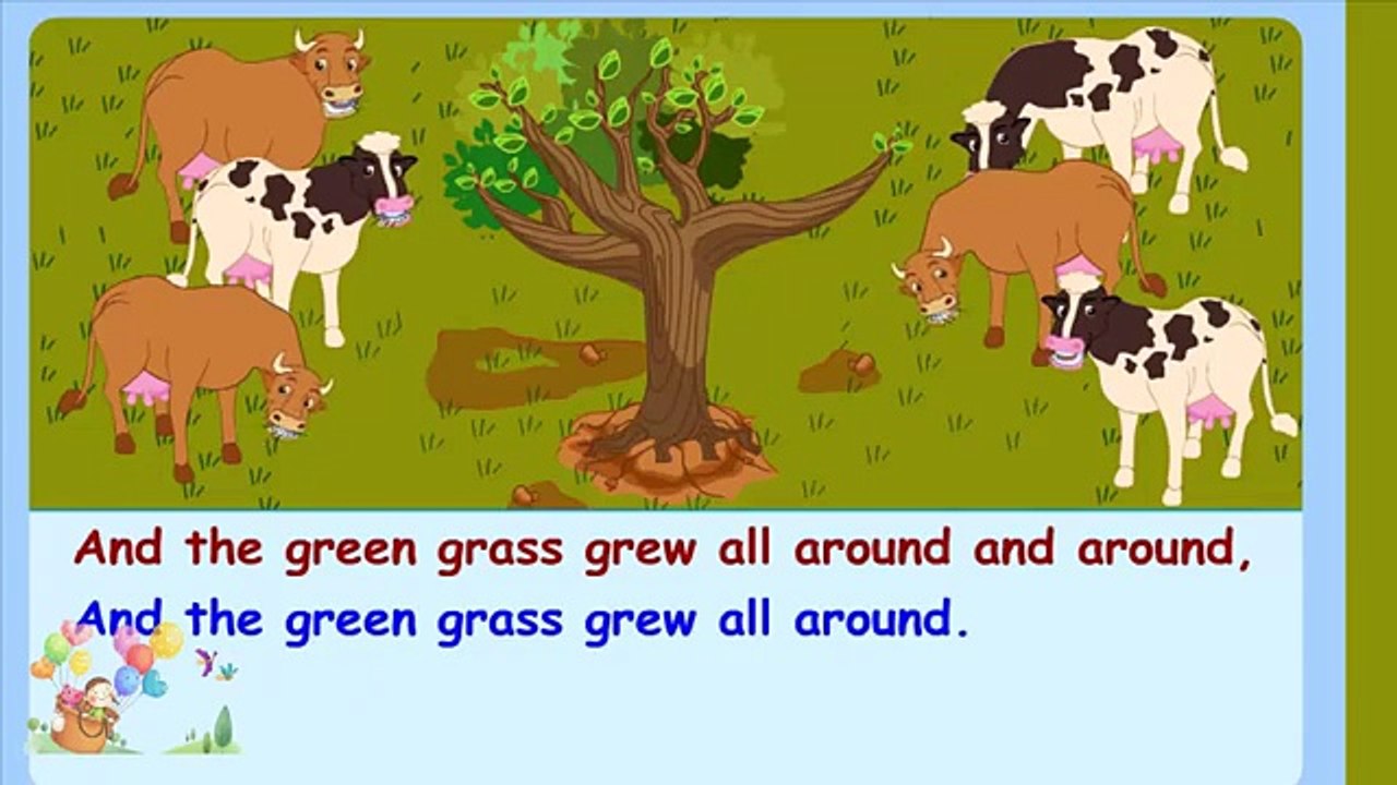 Green Grass Grows All Around Childrens Song with Lyrics Kids Songs