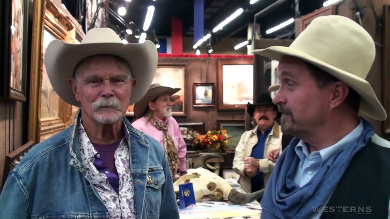 Buck Taylor (Newly) and Festus from the Gunsmoke TV show at the Fort