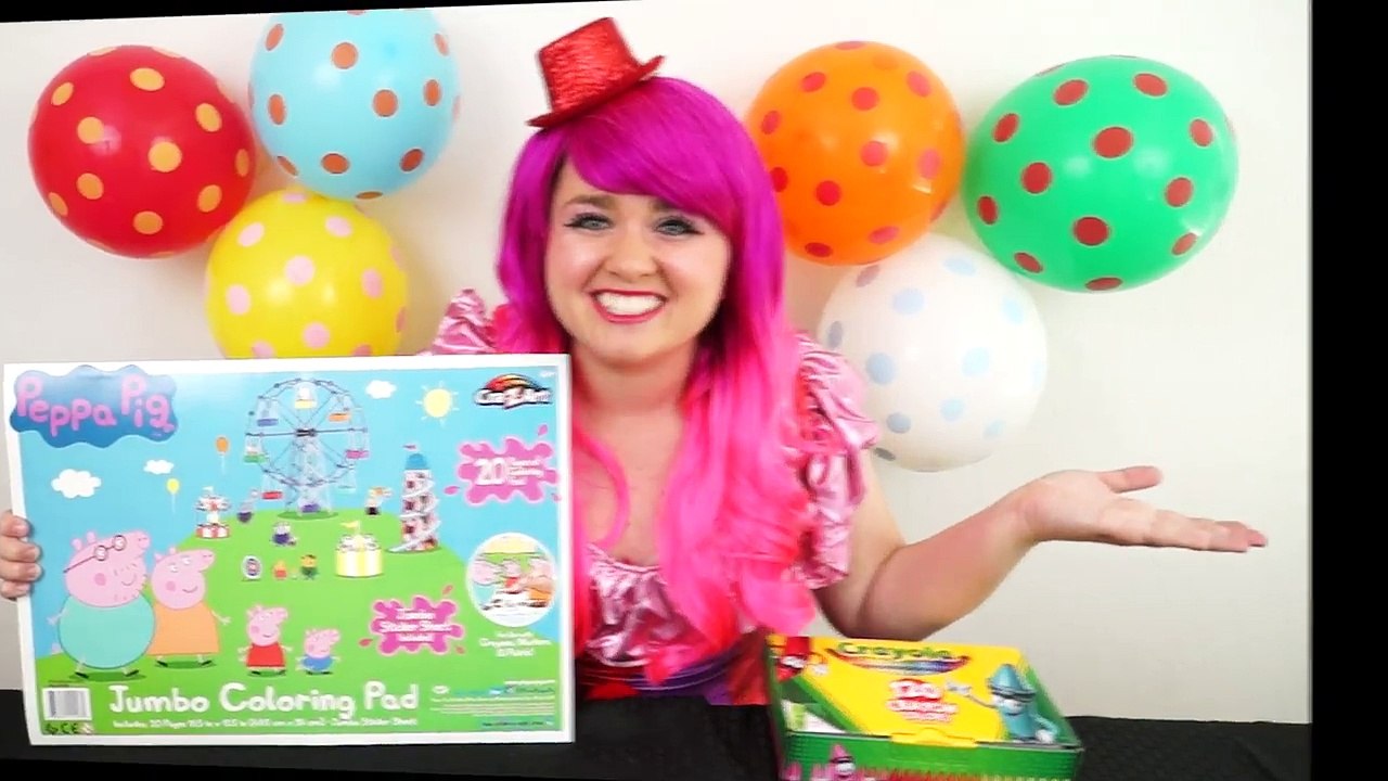 Coloring Peppa Pig JUMBO Coloring Page Crayola Crayons COLORING WITH