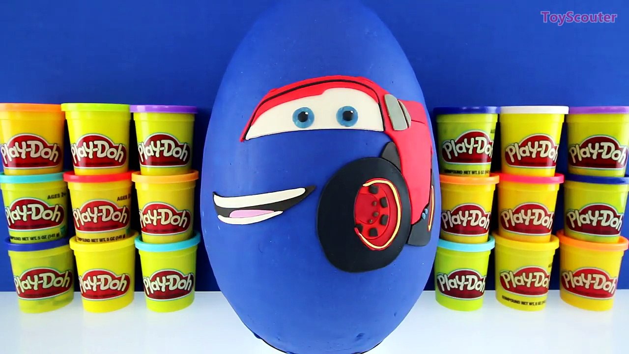 GIANT LIGHTNING MCQUEEN Surprise Egg Play Doh Disney Pixar Cars Toys