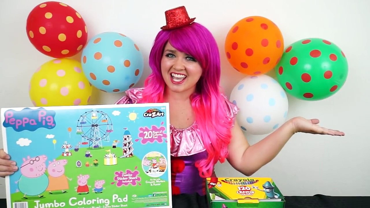 Coloring Peppa Pig Rock Band JUMBO Coloring Book Page Crayola Crayons