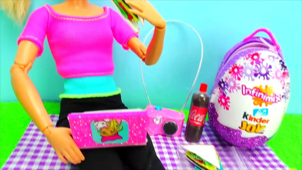 6 DIY Barbie Hacks Miniature camera, Kinder surprise backpack, Mini