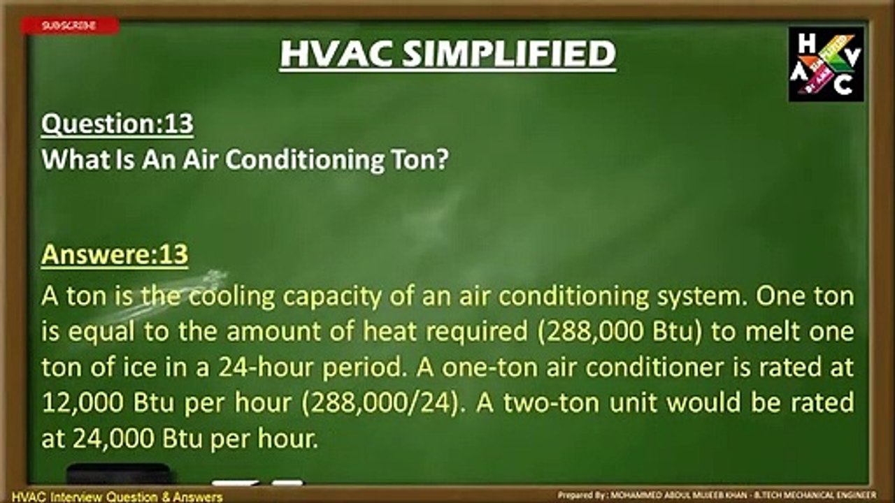 HVAC Engineers Interview Questions & Answers (Important) video