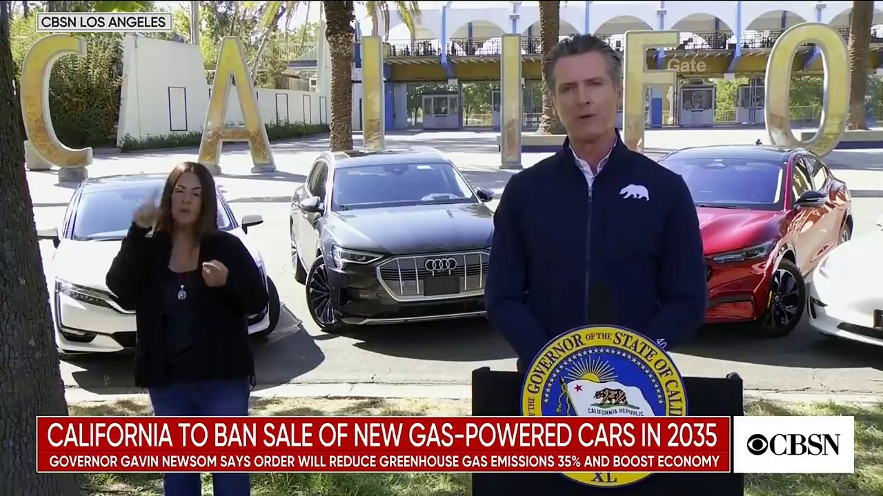 California to ban sales of new gaspowered cars in 2035 Vidéo Dailymotion