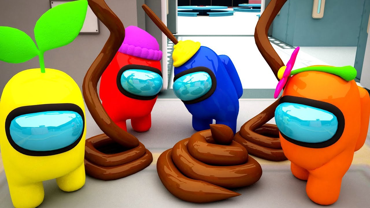 THE IMPOSTOR LEFT A PILE OF POOP 9 AMONG US COOL 3D ANIMATION