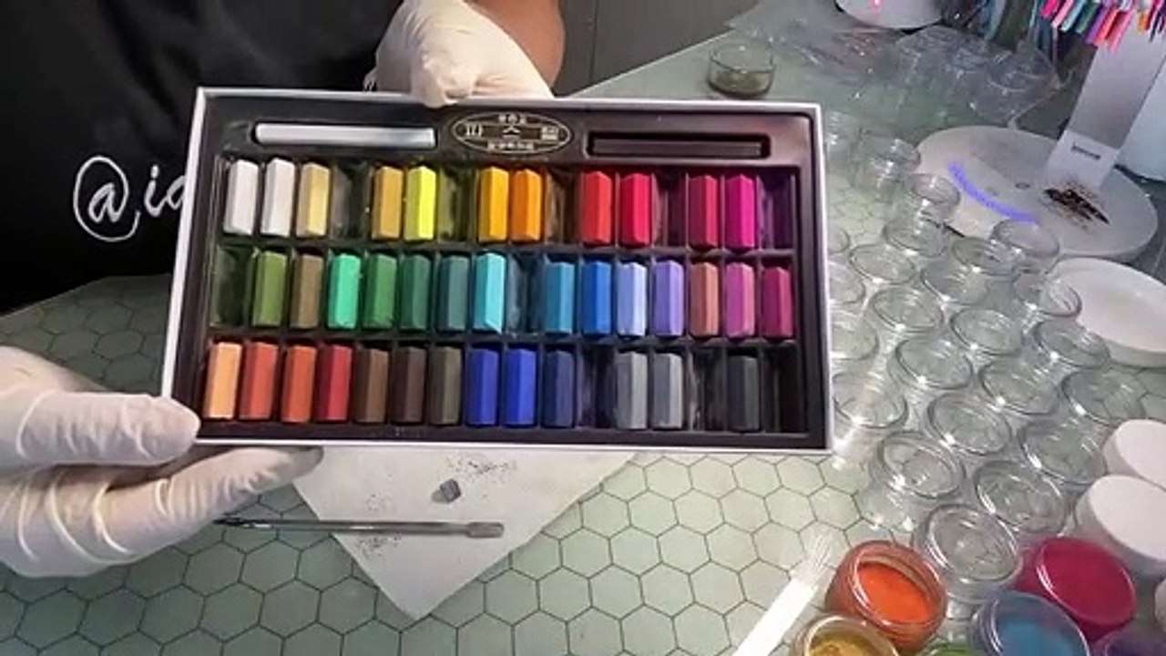 Make Your Own Acrylic Powders 48 Powders W/ Chalk/Pastels For Less