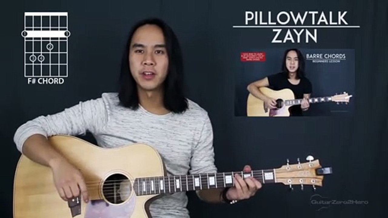 PILLOWTALK Zayn Malik Guitar Lesson Tutorial Acoustic video Dailymotion