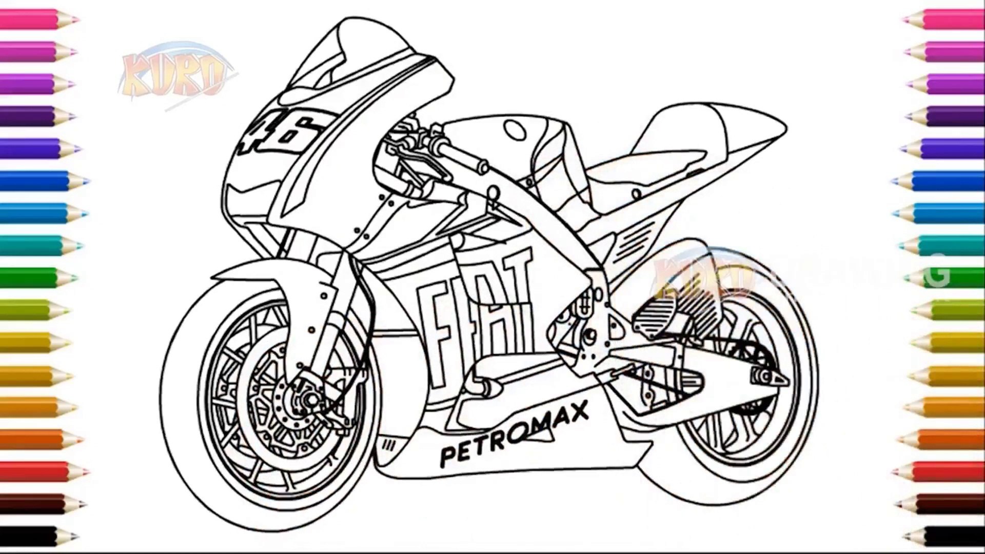 Motor Balap, Drawing Entertainment Episode Menggambar Dan Mewarnai Motor Balap Sport - Video Dailymotion
