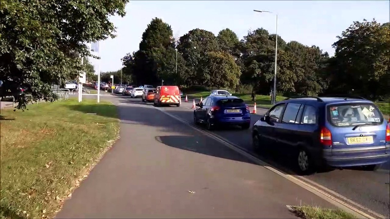 Day two of traffic CHAOS around Northampton General Hospital video