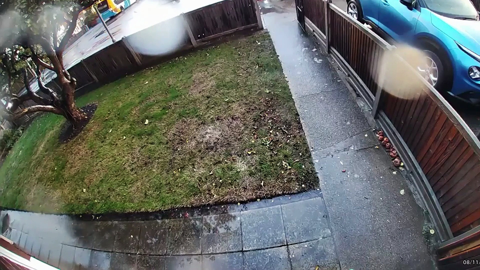 Car hits house after hit and run crash