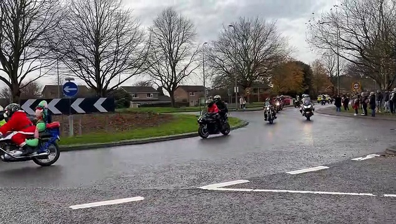 Hundreds of bikers ride to Grantham for Bottesford Toy Run 2022 video