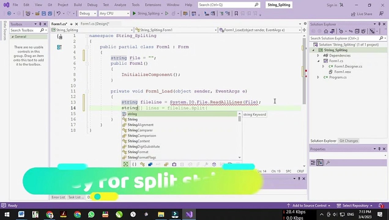 File Handling Tutorial 3 How to Split a String C BlueFrost
