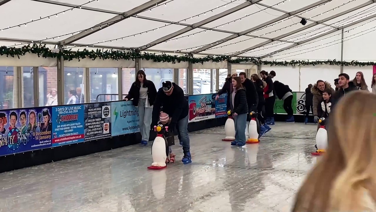Official opening of Eastbourne Ice Rink 2023 in East Sussex video Dailymotion