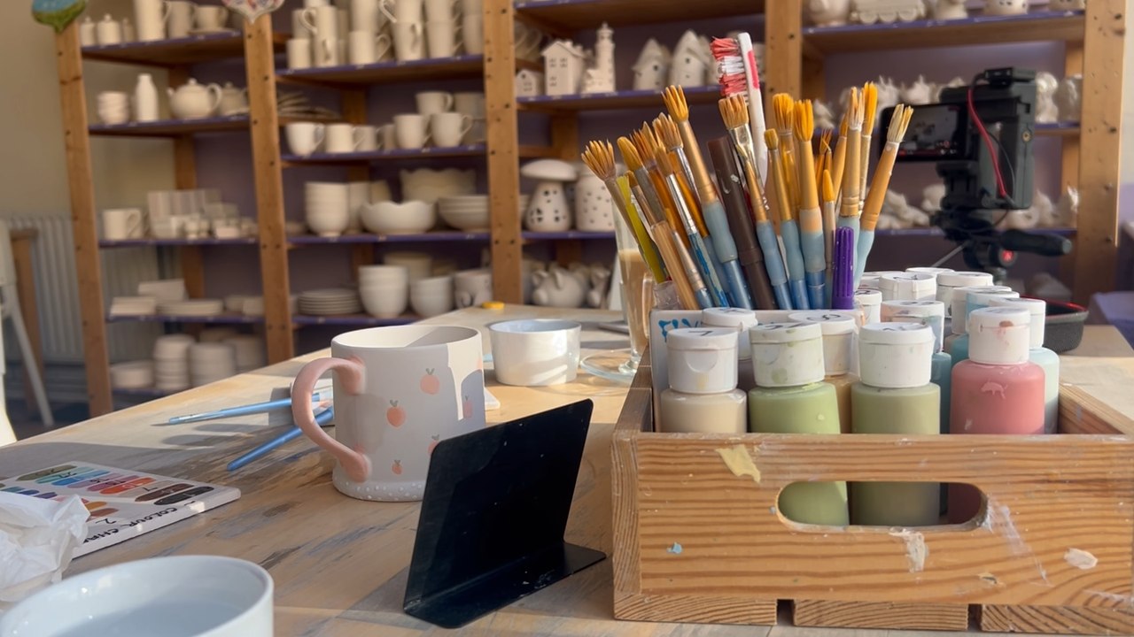 Try something new in 2024 We visit Flying Saucers pottery painting