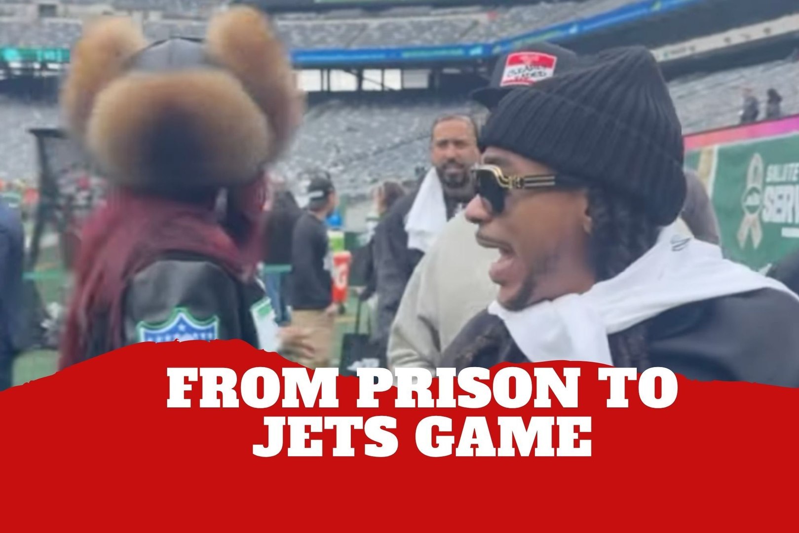 Video shows rapper Max B celebrating his freedom at the Browns vs. Jets