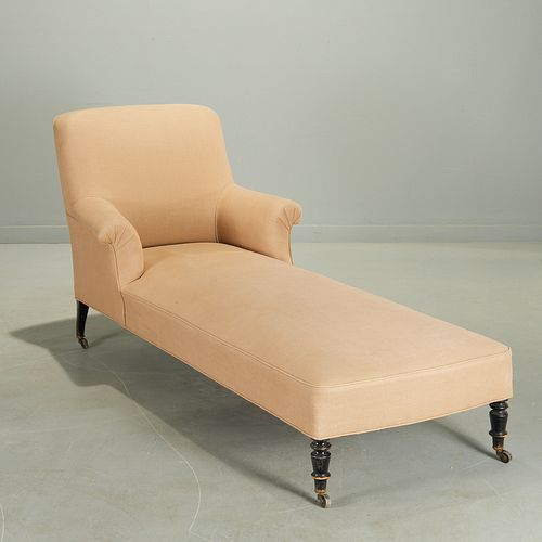 Edwardian upholstered chaise lounge sold at auction on 12th October