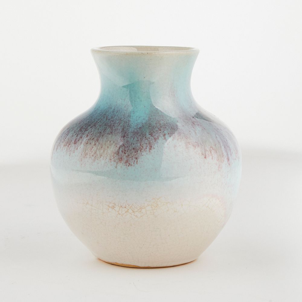 Early 20th c. Shearwater Pottery Flambe Glazed Vase for sale at auction