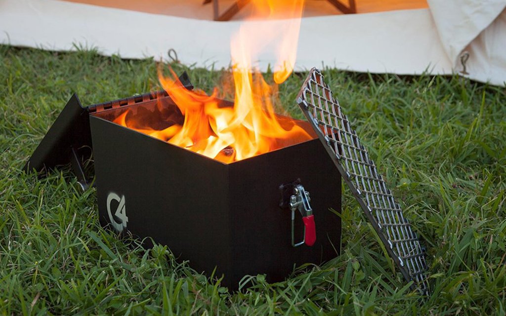 Gizzo Backpack Camping Grill InsideHook