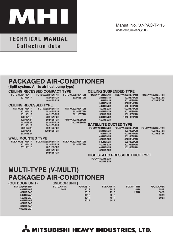 Mitsubishi Heavy Industries FDKNVA SERIES Specification Manualzz