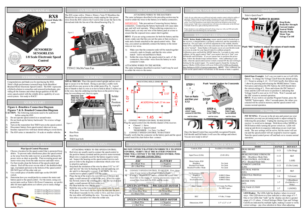 Tekin Rx8 Manual | Manualzz