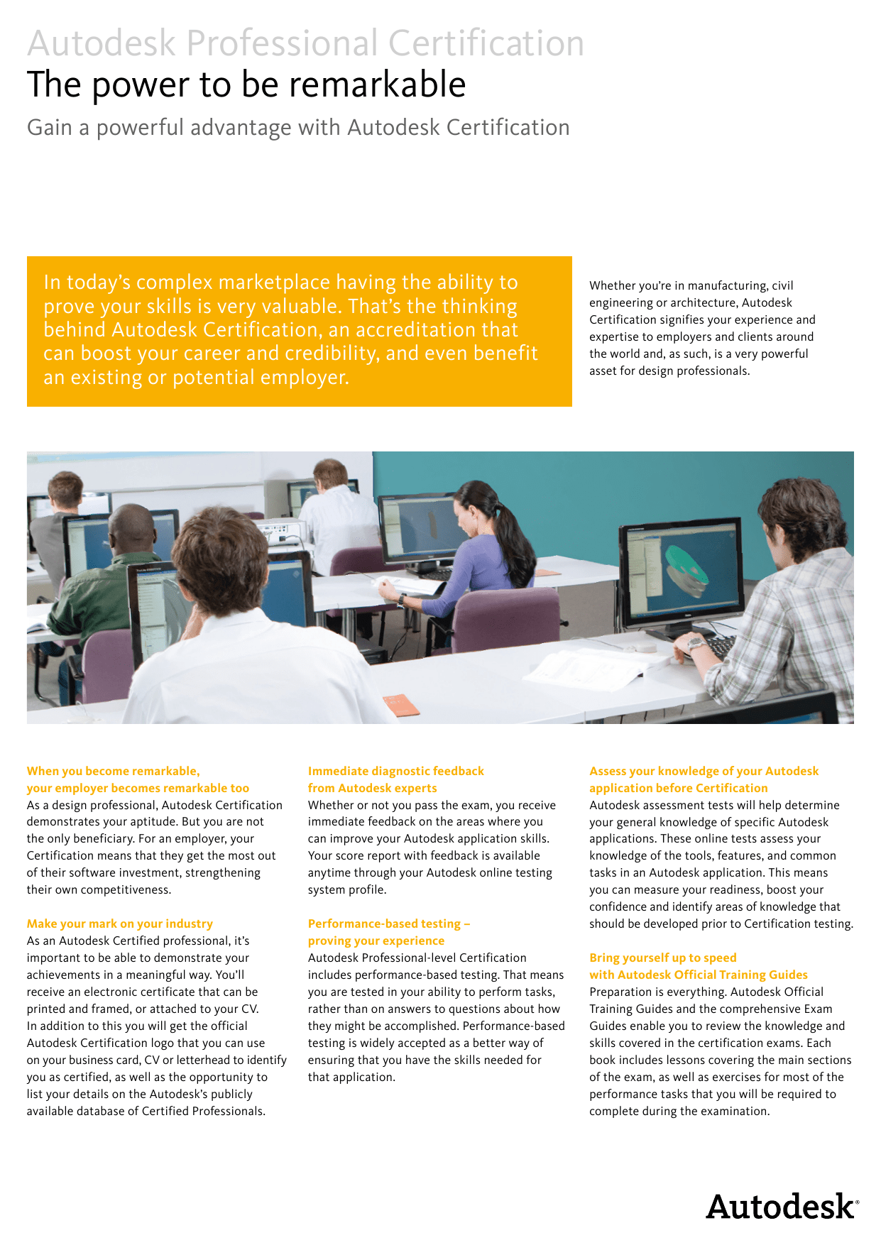 Autodesk Professional Certification The Power To Be Remarkable Manualzz