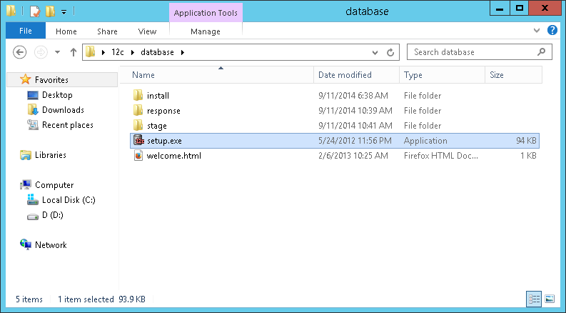 Install Oracle Database 12c on Windows