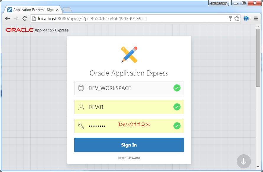 Oracle APEX Tabular Form