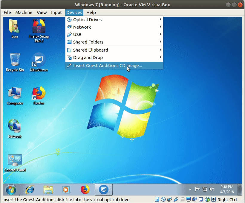 How to copy and paste between your computer and VirtualBox