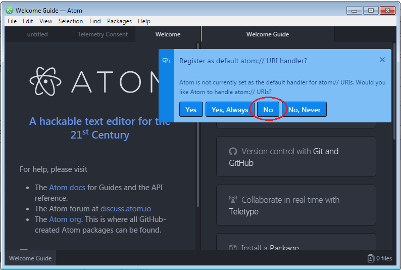 Install Atom Editor