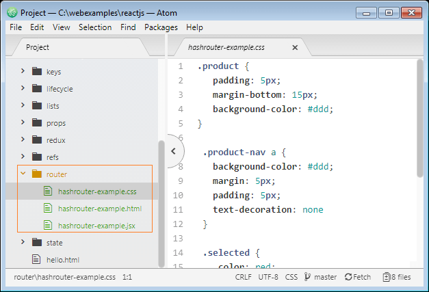 Undertanding ReactJS Router with example on the client side