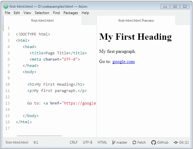 Install Atom Html Preview