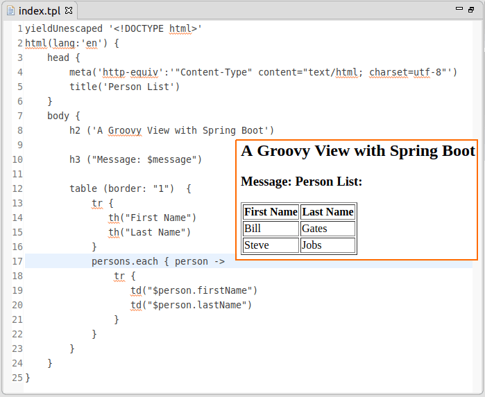 Руководство Spring Boot и Groovy
