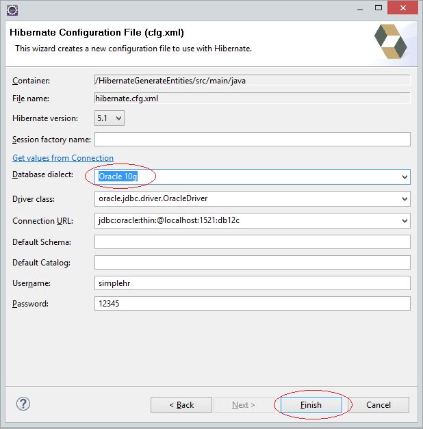 Use Hibernate Tools to generate Entity classes from Tables