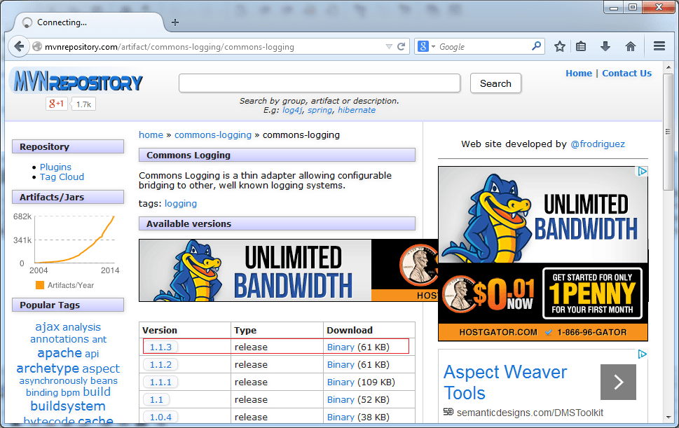 Java Commons Logging Tutorial with Examples
