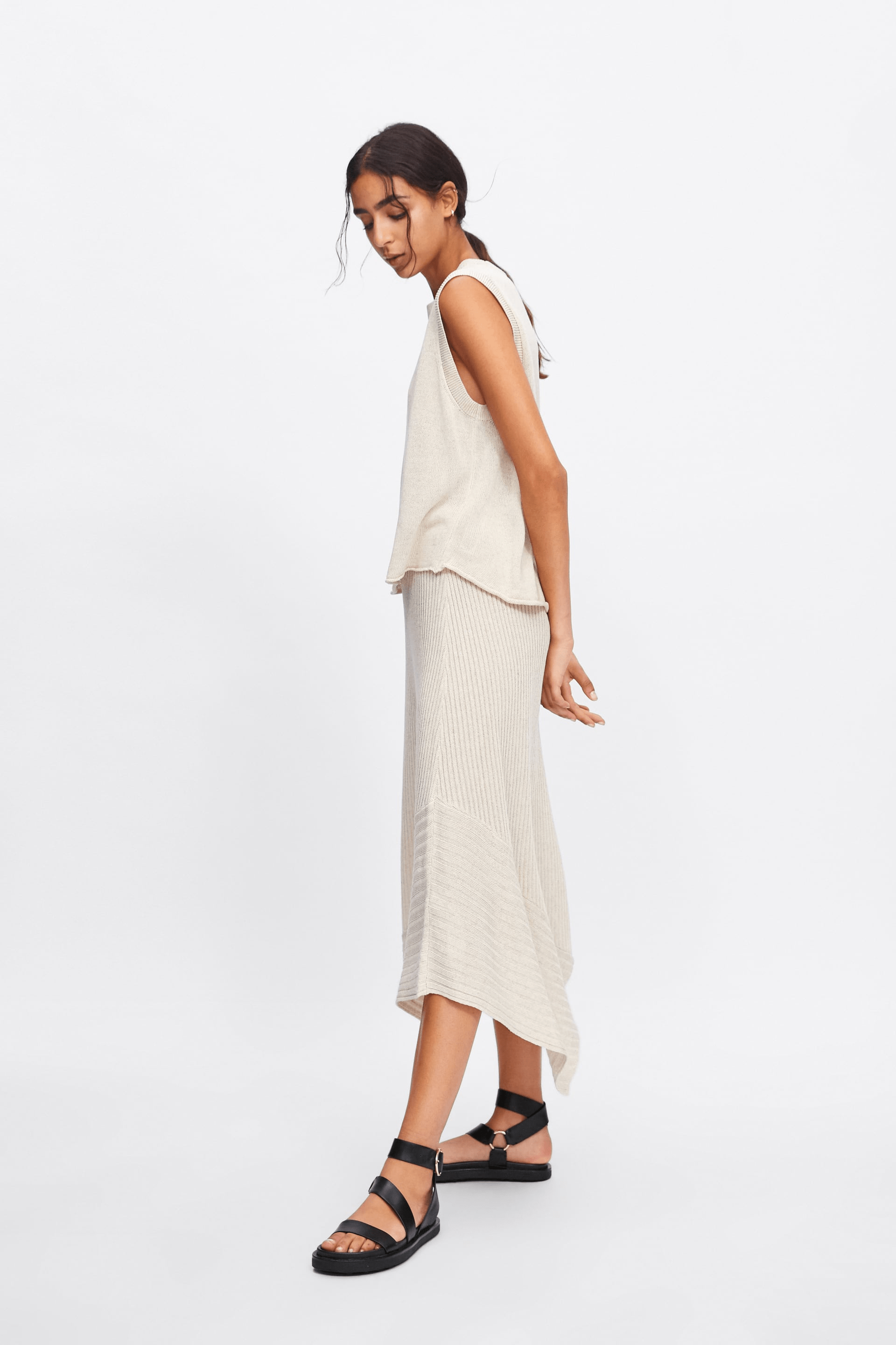 Zara + Ribbed Knit Top