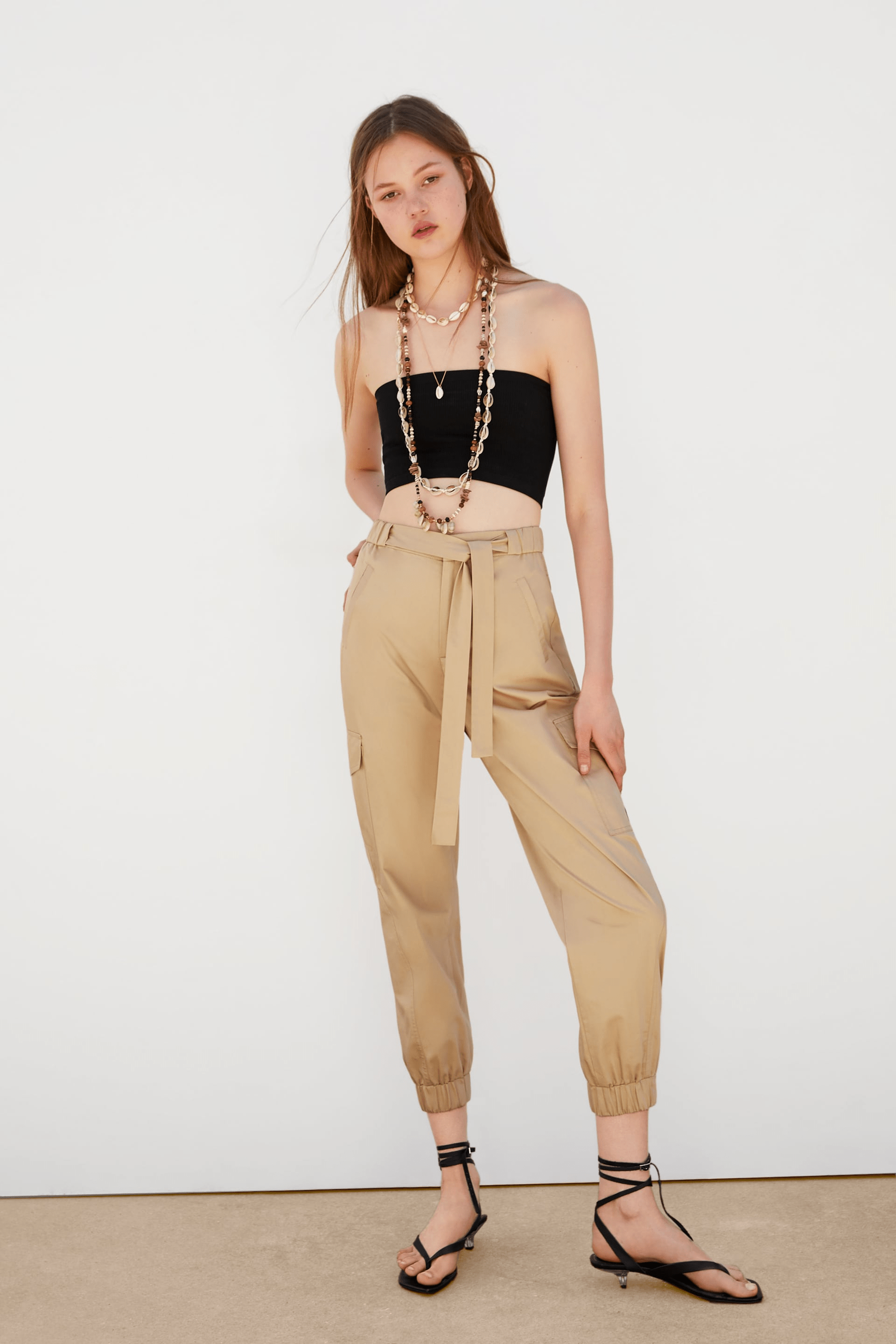 Zara + Cargo Pants With Belt