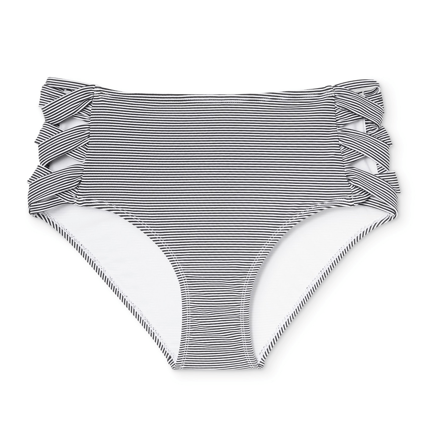 Xhilaration + Plus Size Stripe High Waist Bikini Bottom