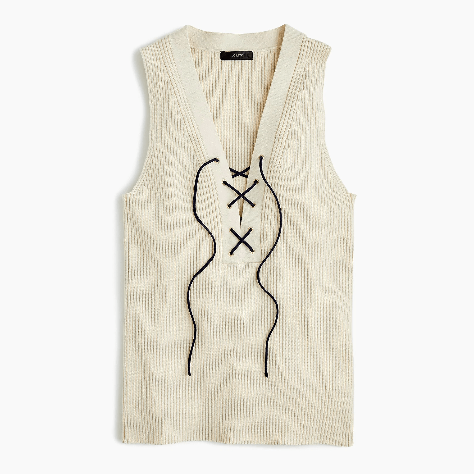 J.Crew + Ribbed Laceup Sweater Tank
