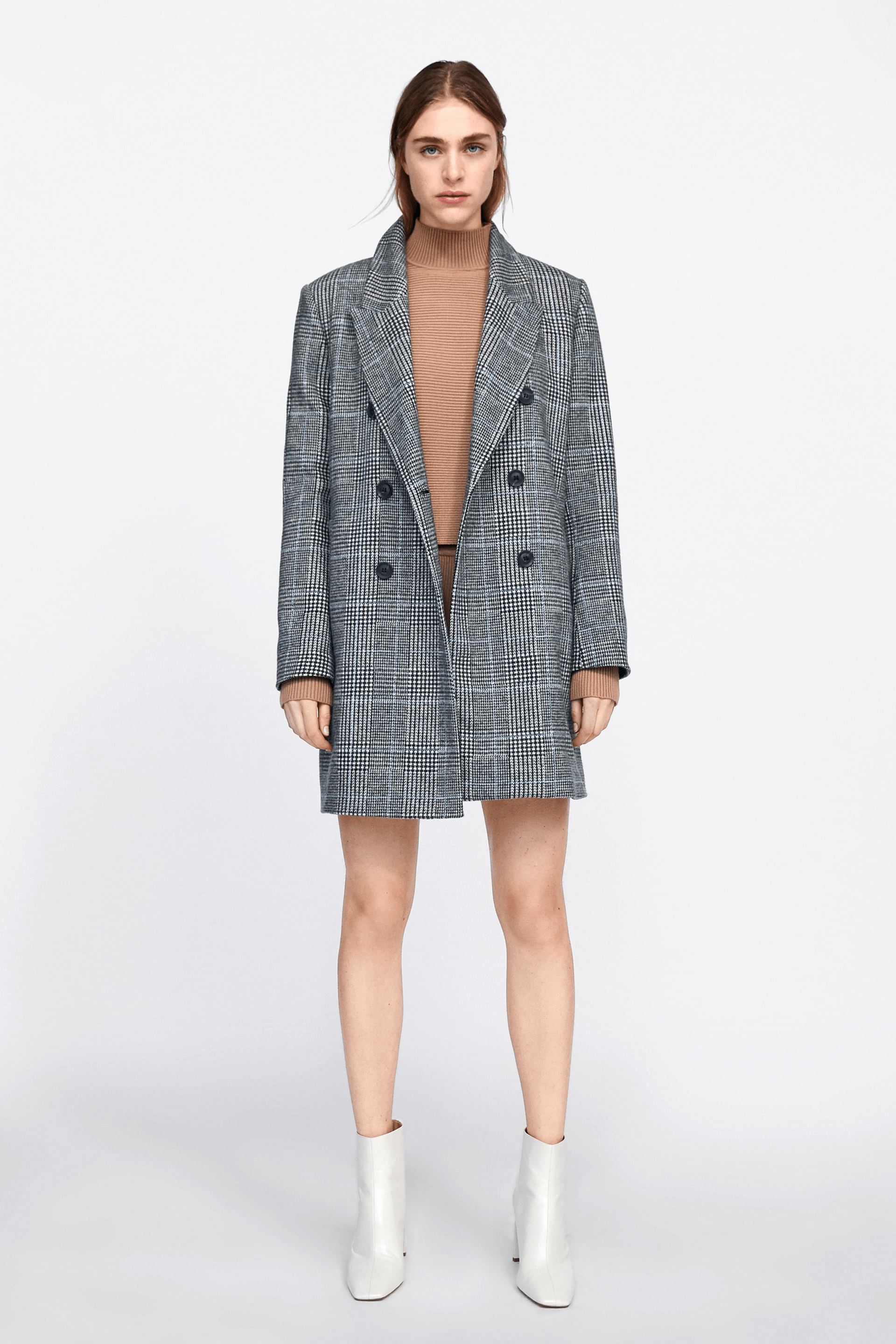Zara + Plaid Coat