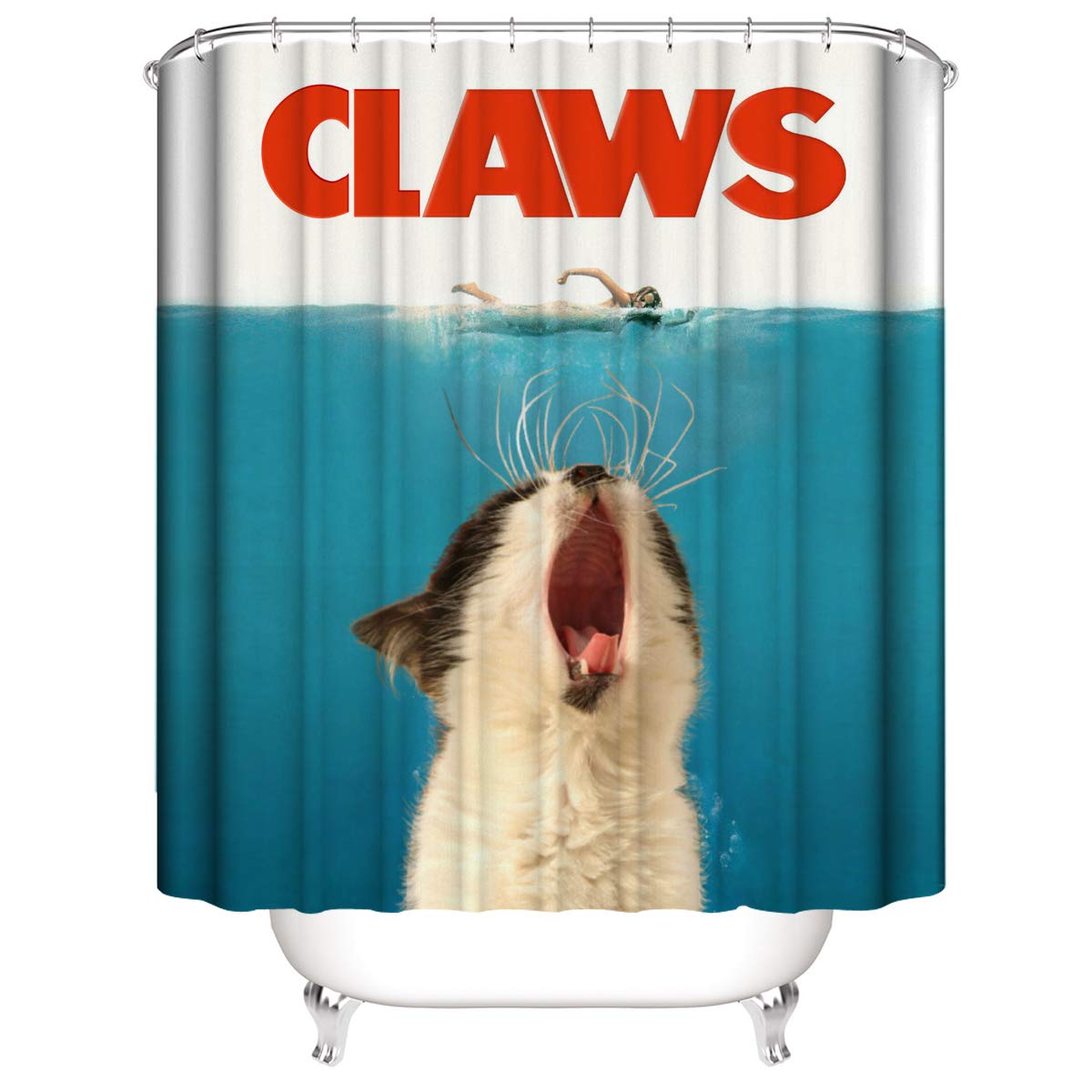 A&S Creavention + Custom Cat Design Shower Curtain