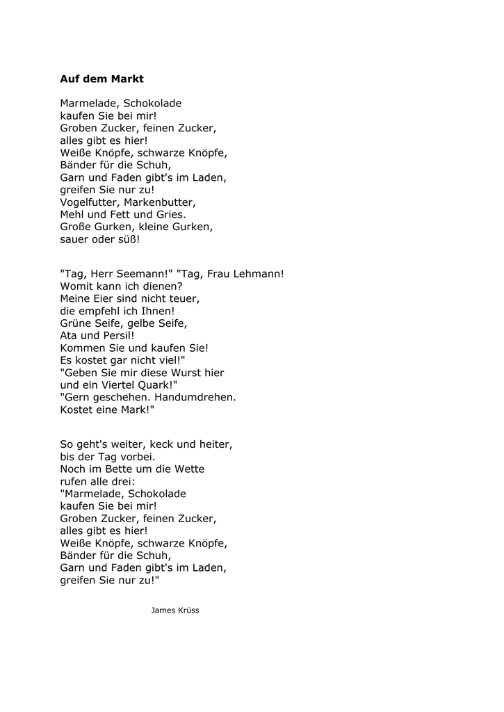 James Kruess Gedichte